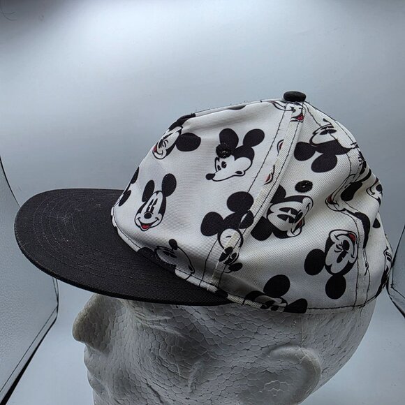 H&M x Disney Kids Adjustable Mickey Mouse Print Snapback Hat Black White Youth - Picture 2 of 9